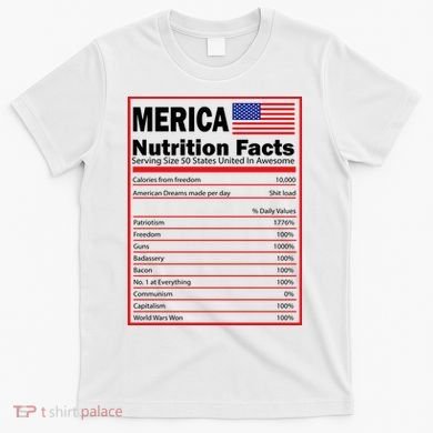 Merica Nutrition Facts T-Shirt