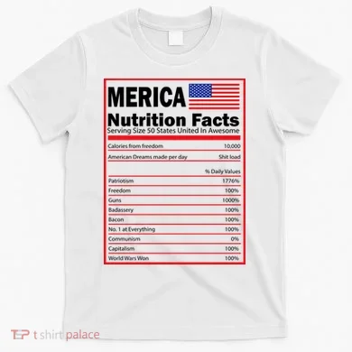 Merica Nutrition Facts T-Shirt