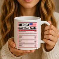 Merica Nutrition Facts Coffee Mug thumb 3