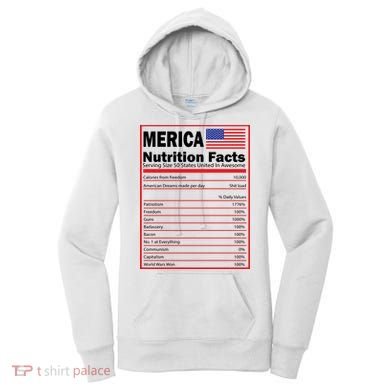 Merica Nutrition Facts Women's Hoodie