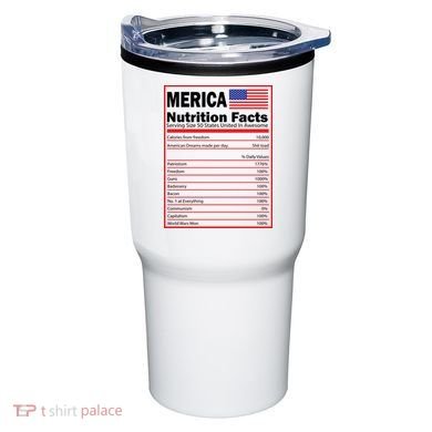 Merica Nutrition Facts Tumbler