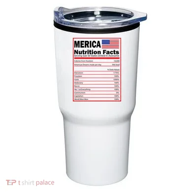 Merica Nutrition Facts Tumbler