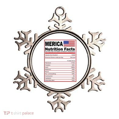 Merica Nutrition Facts Ornament