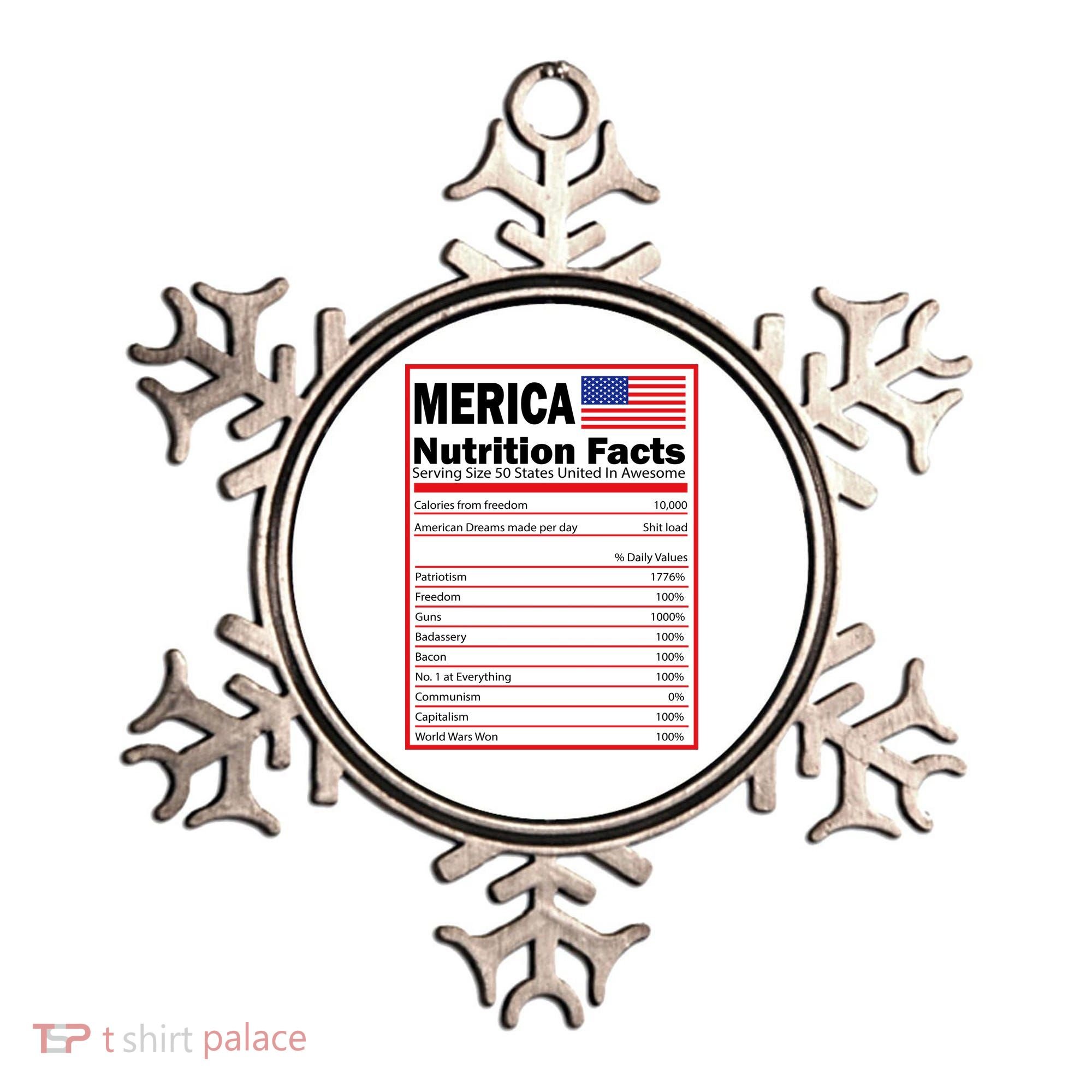 Merica Nutrition Facts Ornament