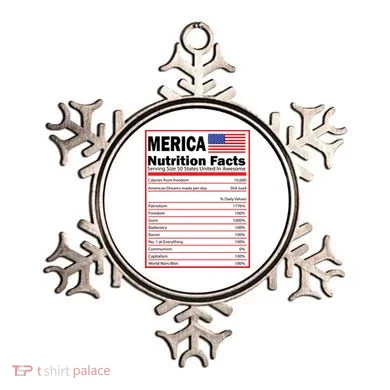 Merica Nutrition Facts Ornament