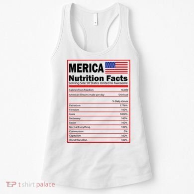 Merica Nutrition Facts Women's Tank Top