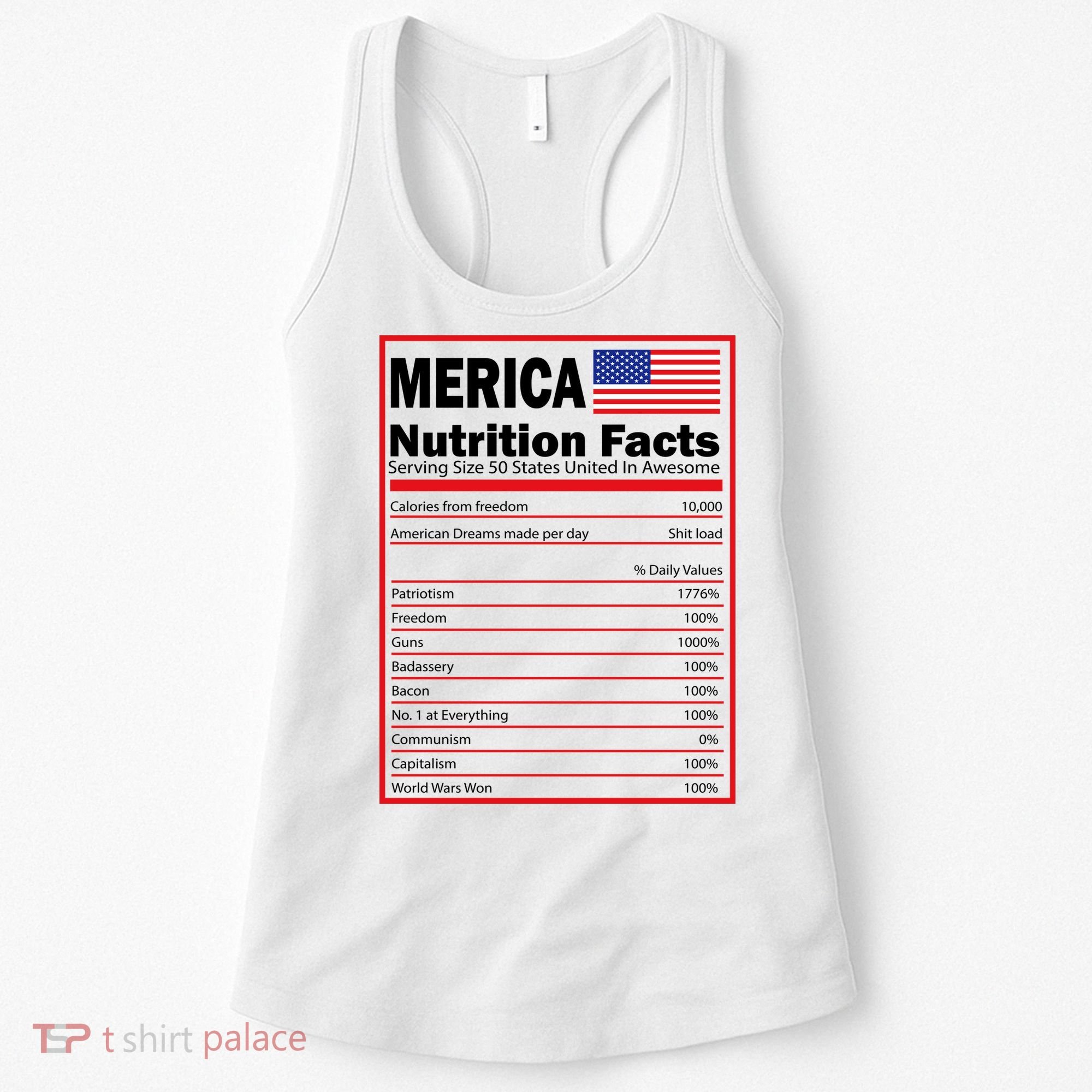 Merica Nutrition Facts Women's Tank Top