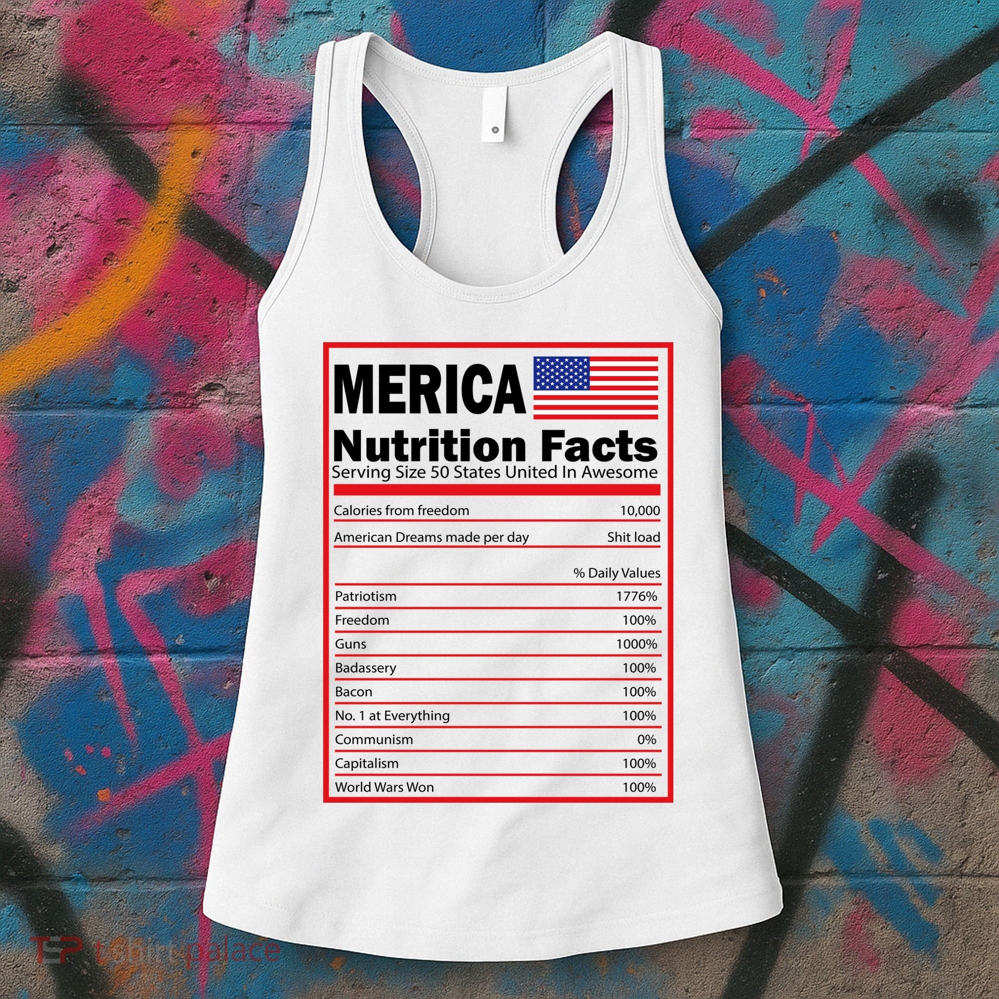 Merica Nutrition Facts Women's Tank Top