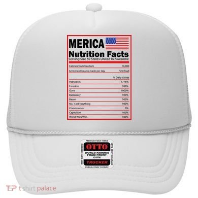 Merica Nutrition Facts Hat