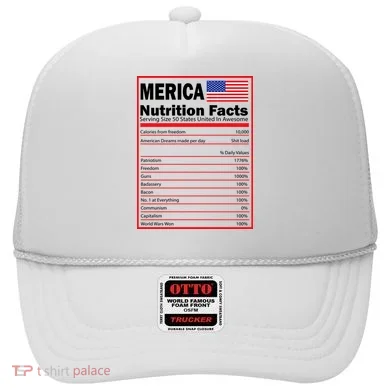 Merica Nutrition Facts Hat