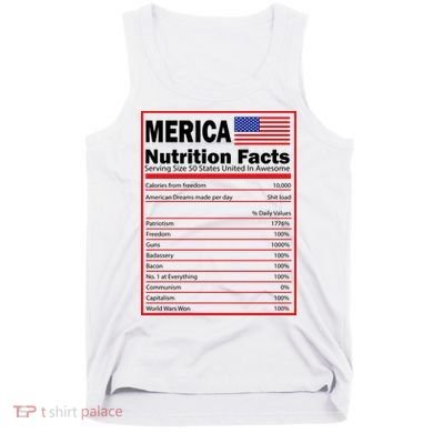 Merica Nutrition Facts Tank Top