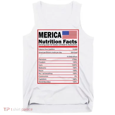 Merica Nutrition Facts Tank Top