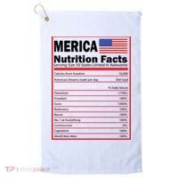 Merica Nutrition Facts Golf Towel thumb 0