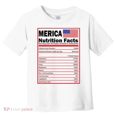 Merica Nutrition Facts Toddler T-Shirt