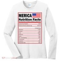 Merica Nutrition Facts Women's Long Sleeve Shirt thumb 0