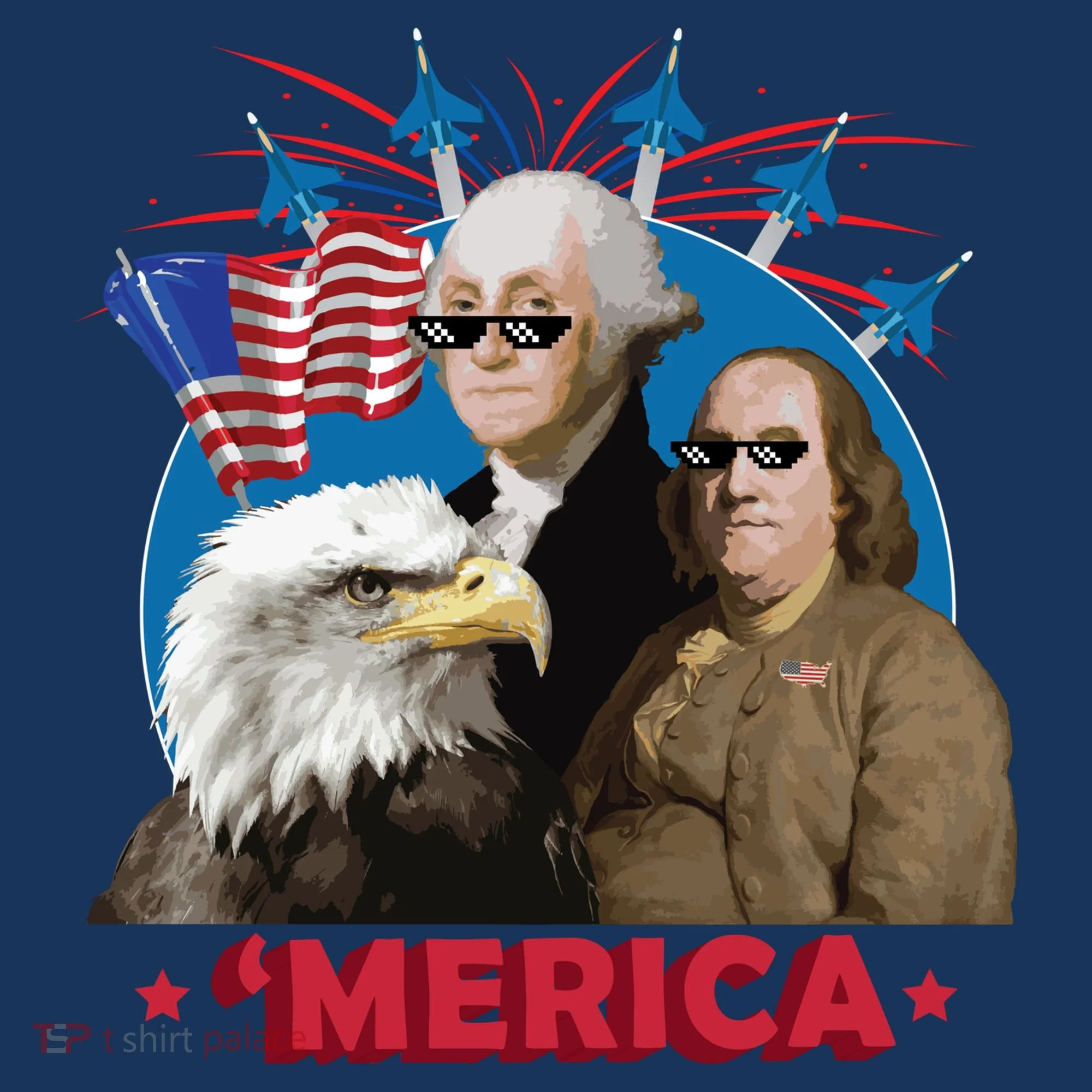 Merica Patriotic Party Doggie Tank