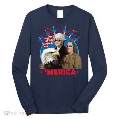 Merica Patriotic Party Long Sleeve Shirt