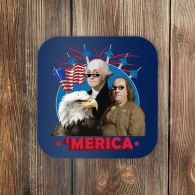 Merica Patriotic Party Coaster