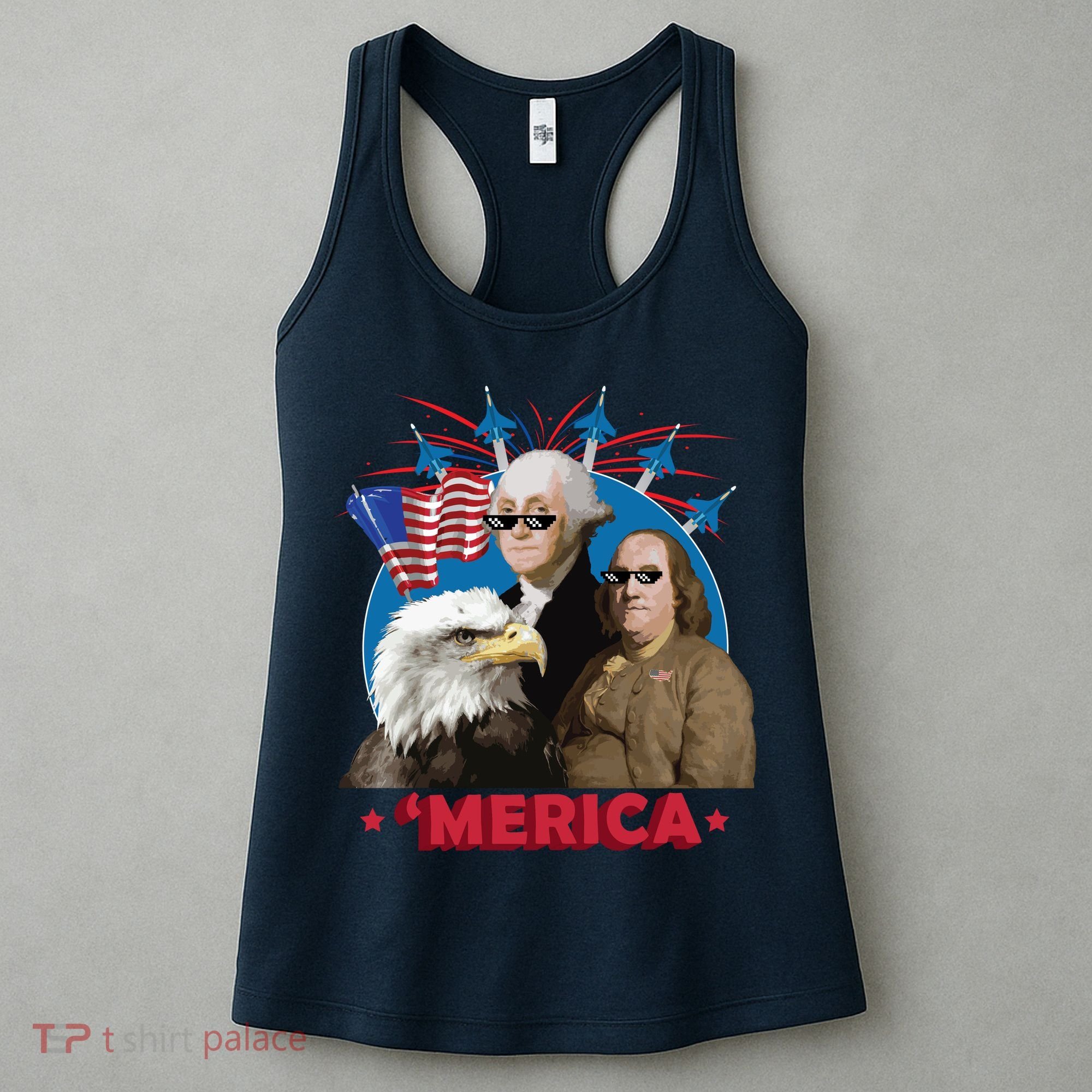 Merica Patriotic Party Women's Tank Top