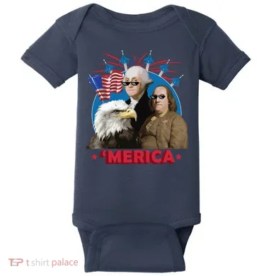 Merica Patriotic Party Baby Bodysuit