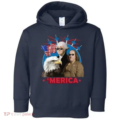 Merica Patriotic Party Toddler Hoodie