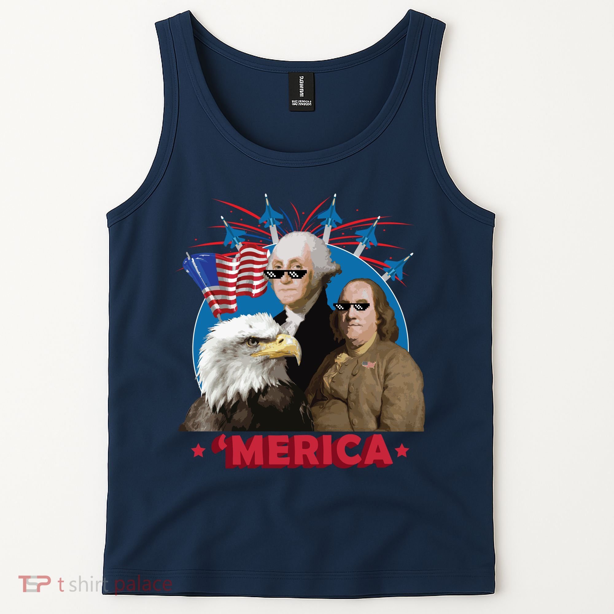 Merica Patriotic Party Tank Top