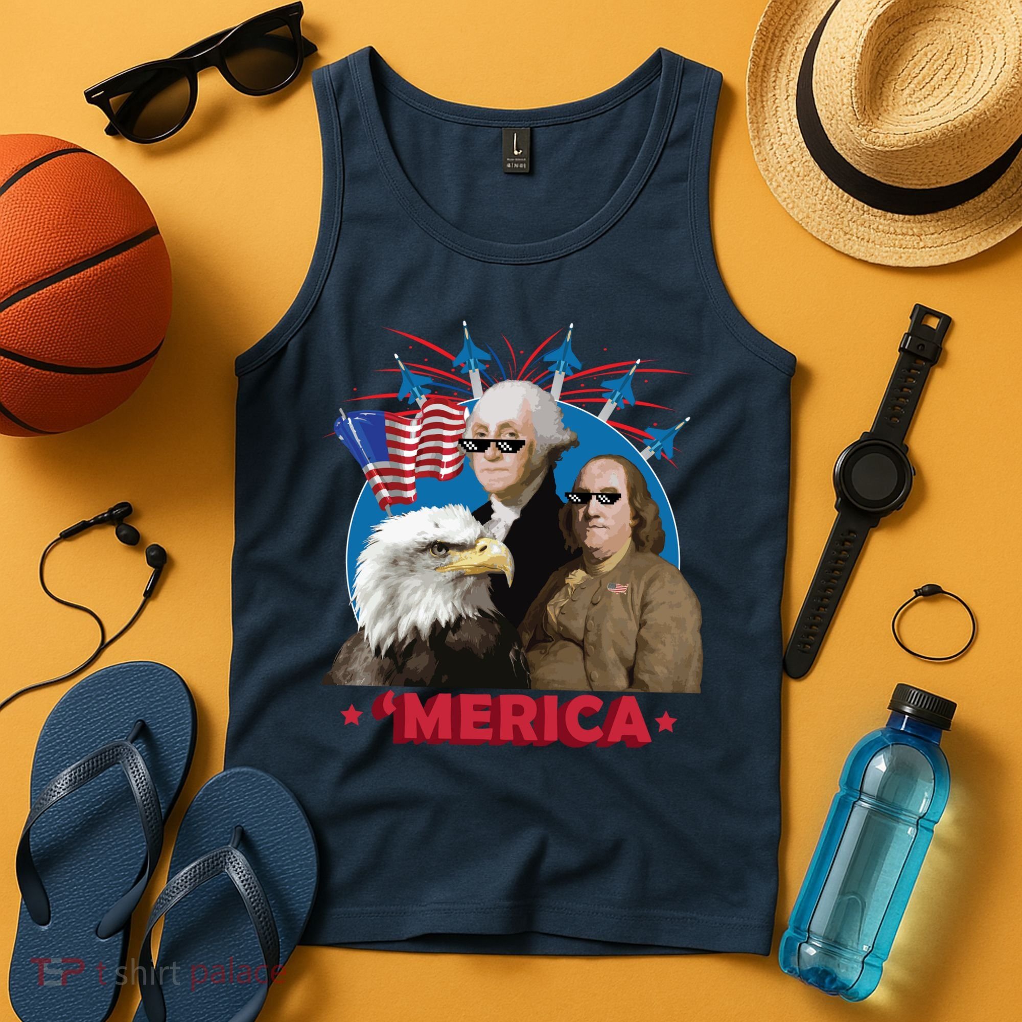 Merica Patriotic Party Tank Top