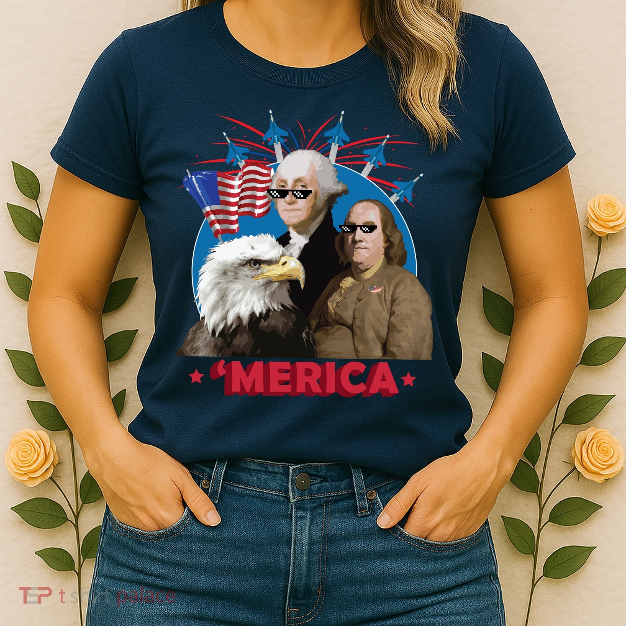 Merica Patriotic Party Women's T-Shirt