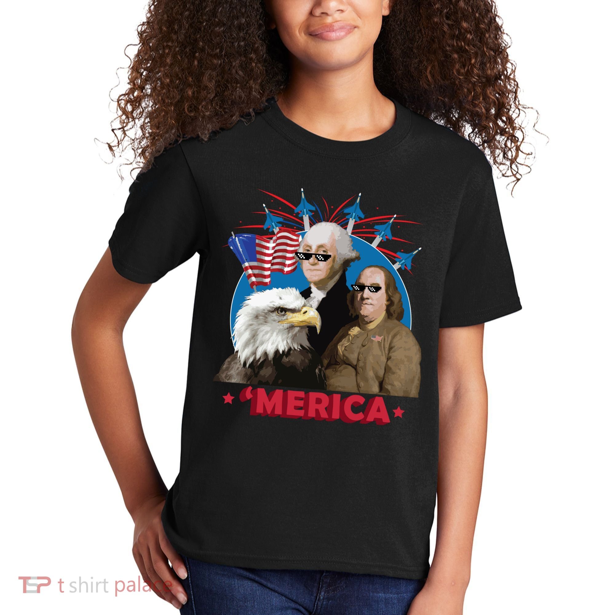 Merica Patriotic Party Kids T-Shirt