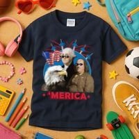 Merica Patriotic Party Kids T-Shirt thumb 3