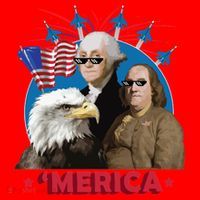 Merica Patriotic Party Santa Hat thumb 1