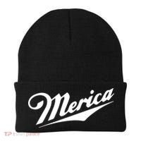 Merica Simple Logo Beanie thumb 0