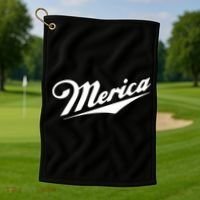Merica Simple Logo Golf Towel thumb 1