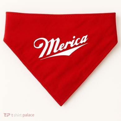 Merica Simple Logo USA-Made Doggie Bandana