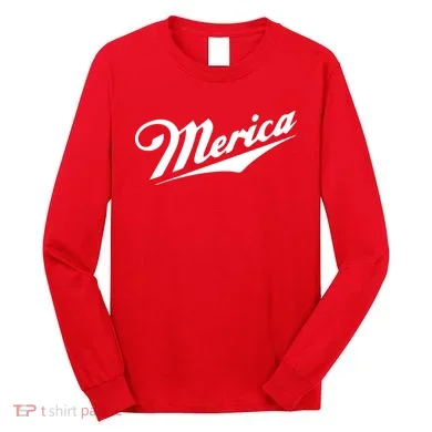 Merica Simple Logo Long Sleeve Shirt