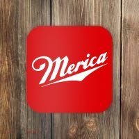 Merica Simple Logo Coaster thumb 0
