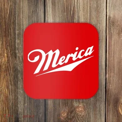 Merica Simple Logo Coaster