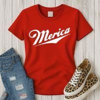 Merica Simple Logo Women's T-Shirt thumb 3