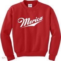 Merica Simple Logo Kids Sweatshirt thumb 0
