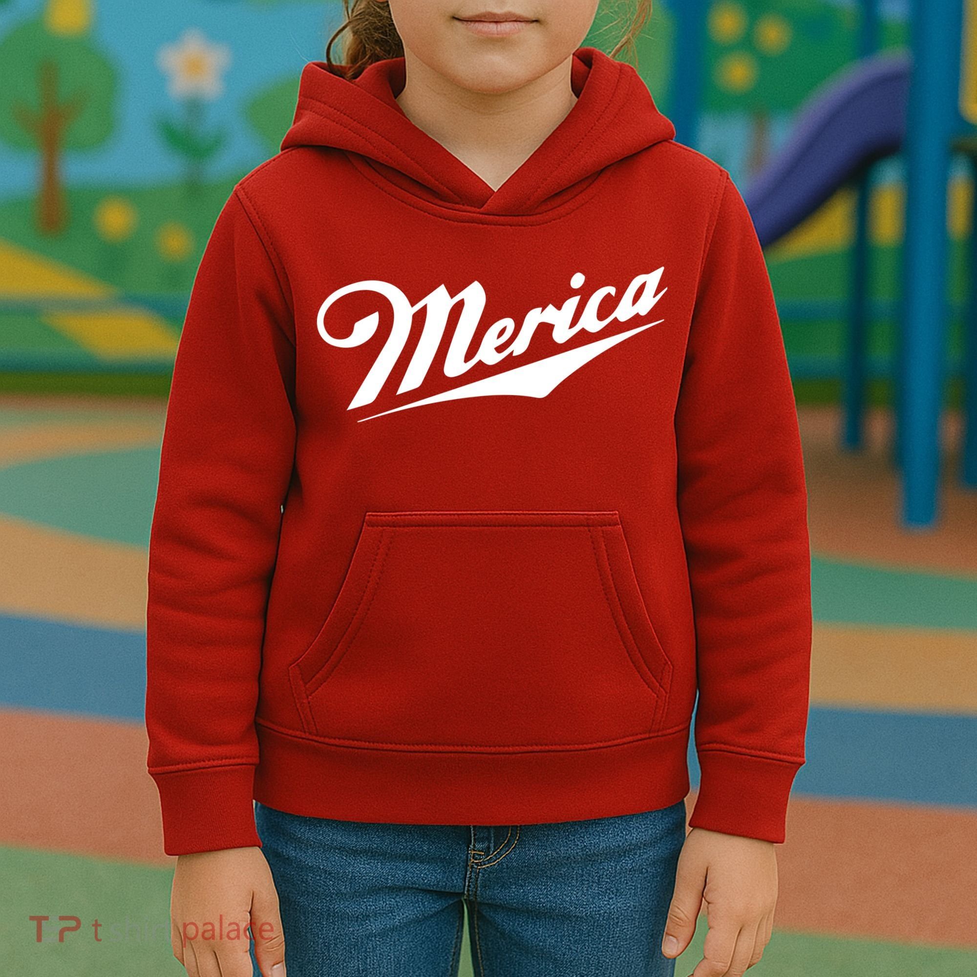 Merica Simple Logo Kids Hoodie