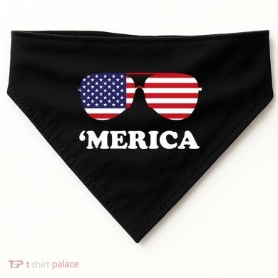 Merica Sun Glasses Shades USA Flag USA-Made Doggie Bandana