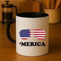 Merica Sun Glasses Shades USA Flag Coffee Mug thumb 4