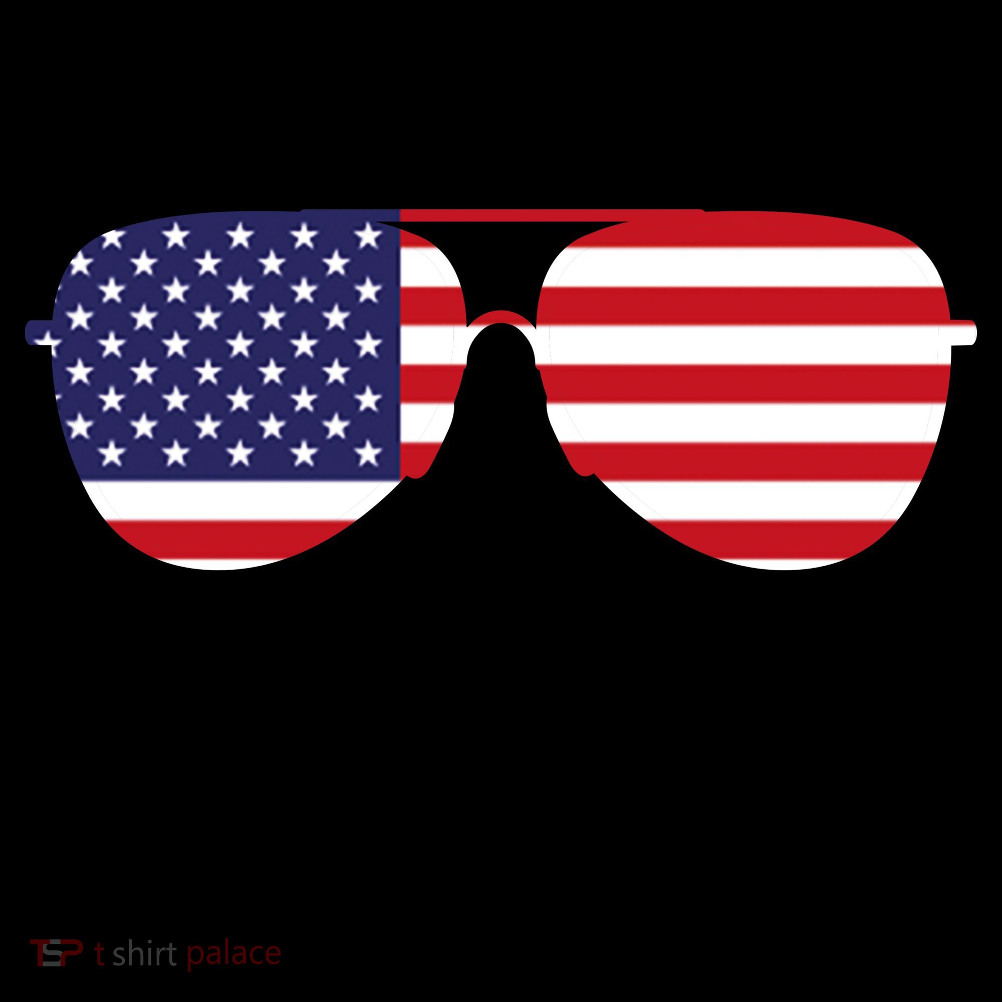 Merica Sun Glasses Shades USA Flag Coffee Mug