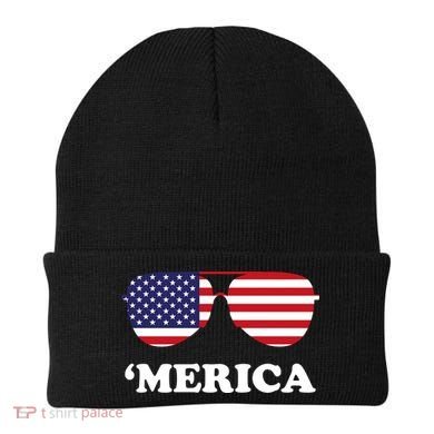Merica Sun Glasses Shades USA Flag Beanie