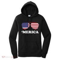 Merica Sun Glasses Shades USA Flag Women's Hoodie thumb 0