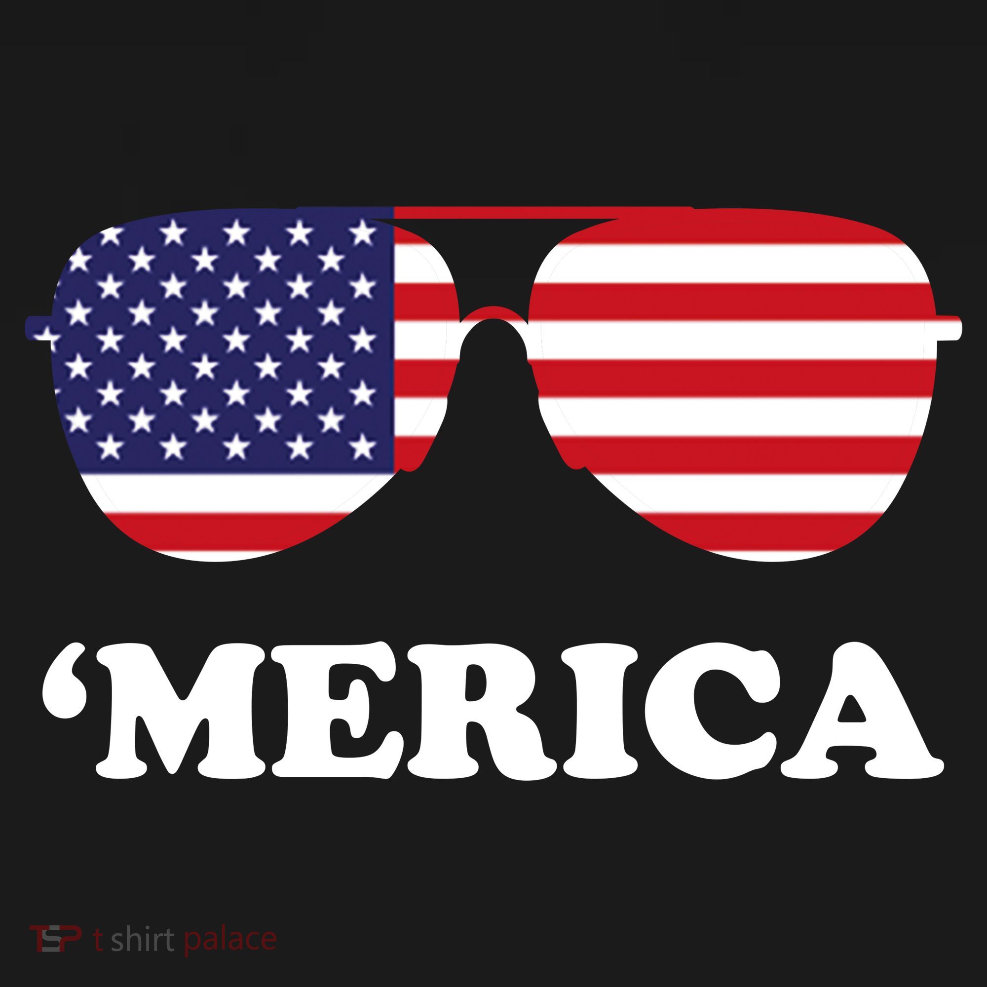 Merica Sun Glasses Shades USA Flag Ornament