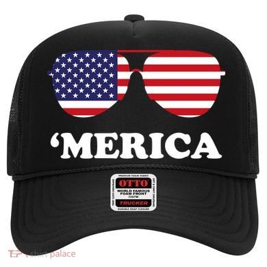 Merica Sun Glasses Shades USA Flag Hat