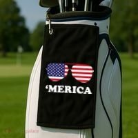 Merica Sun Glasses Shades USA Flag Golf Towel thumb 2