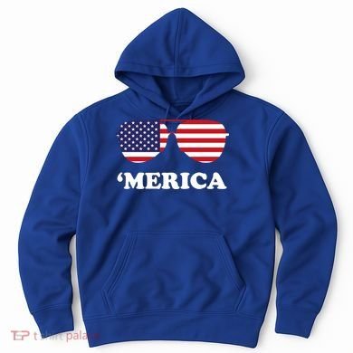 Merica Sun Glasses Shades USA Flag Hoodie