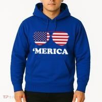 Merica Sun Glasses Shades USA Flag Hoodie thumb 2